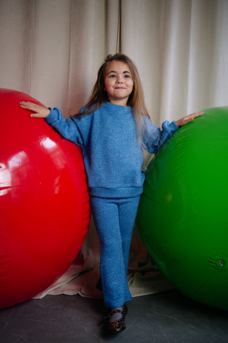 Daily brat - POPPY GLITTER PANTS GLORIOUS BLUE