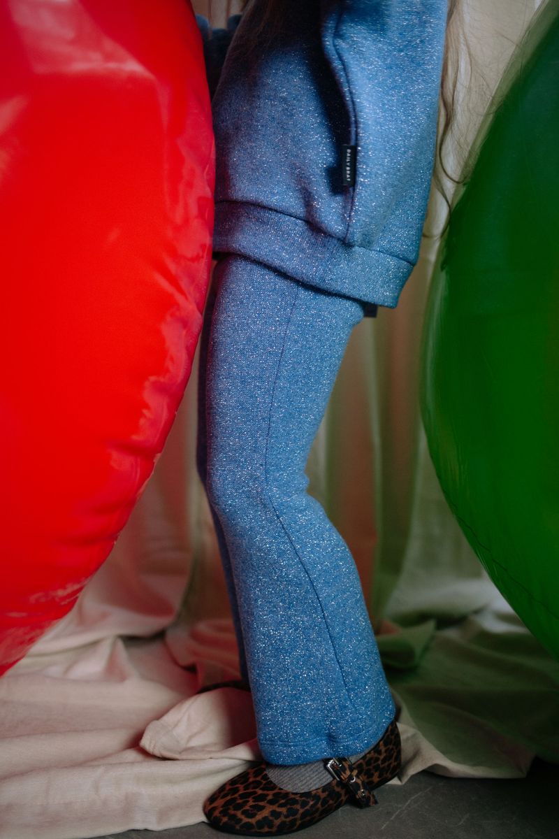 Daily brat - POPPY GLITTER PANTS GLORIOUS BLUE