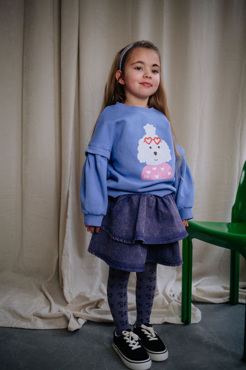 Daily brat - SNAPPY DENIM SKIRT PURPLE