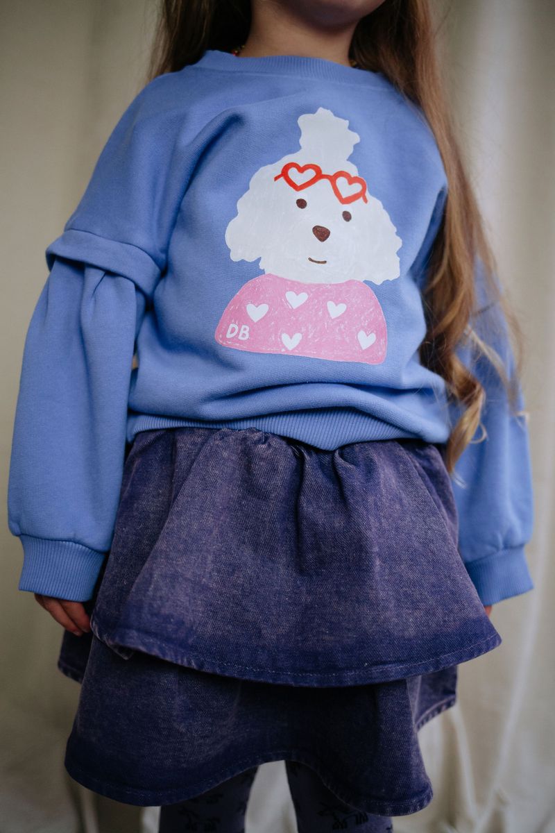 Daily brat - SNAPPY DENIM SKIRT PURPLE