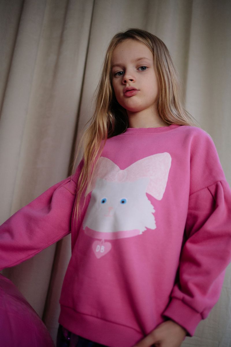 Daily brat - KITTY CAT SWEATER ROSY REBEL