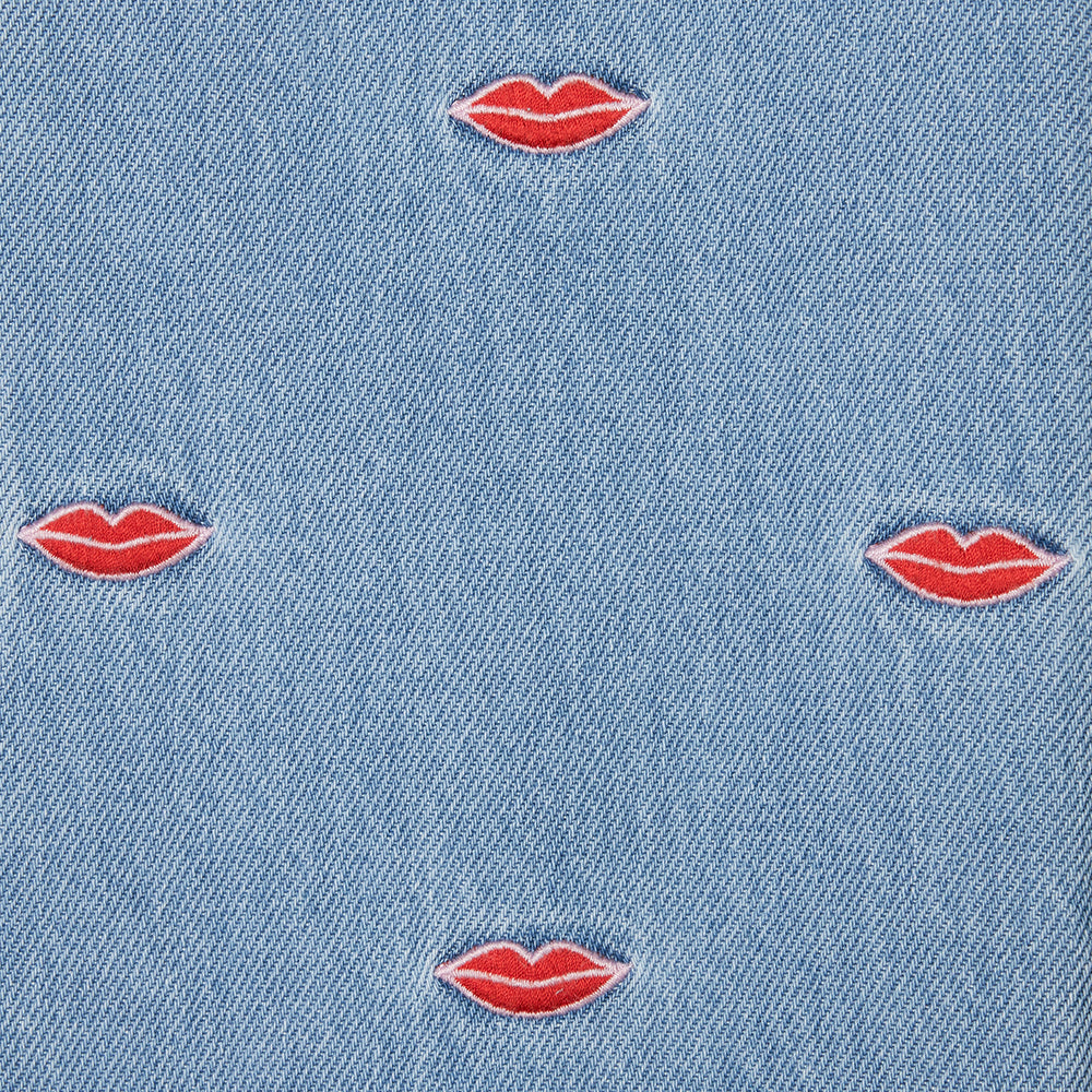 Stella mcCartney kids - Embro lips denim trousers