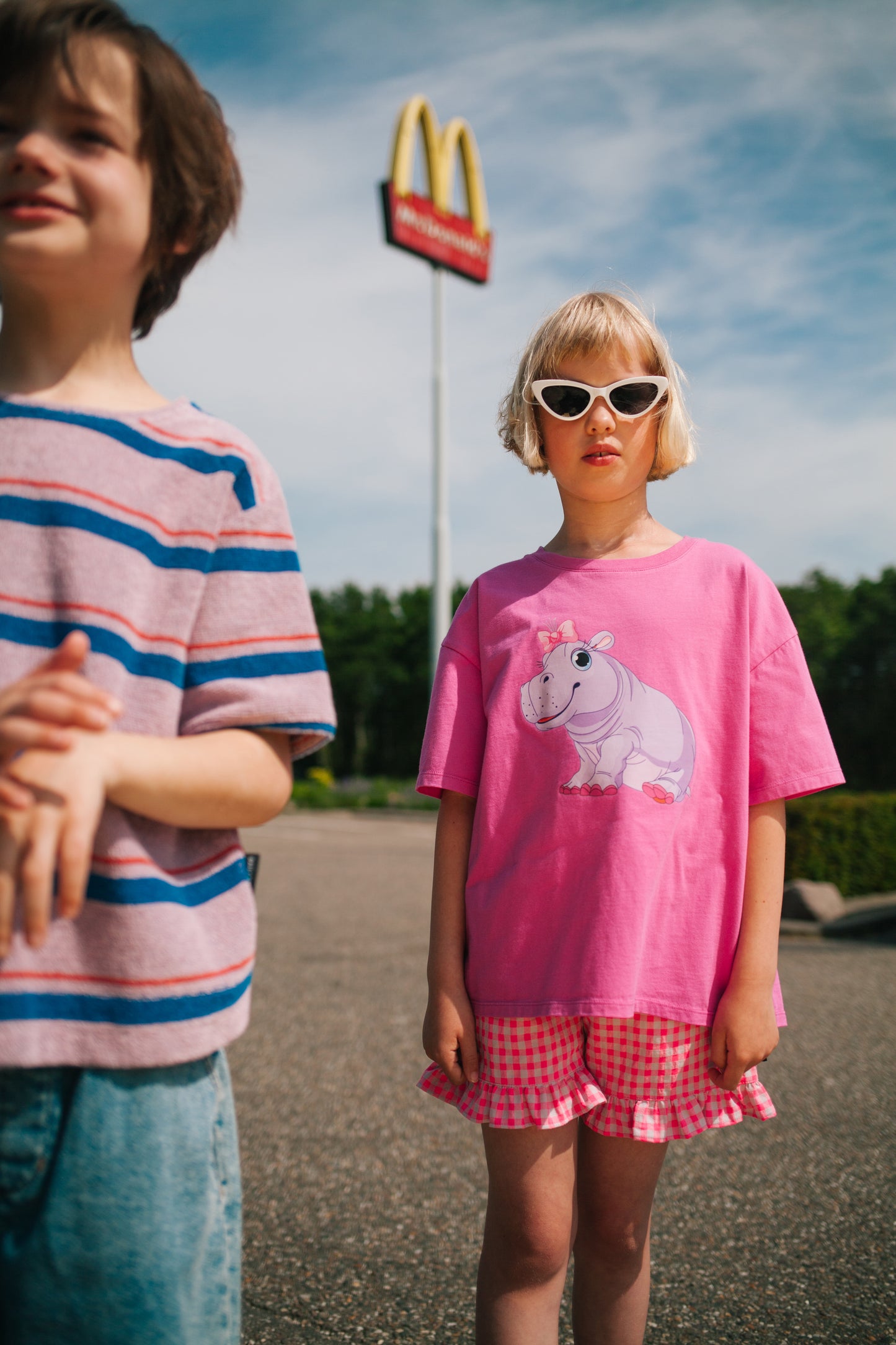 Daily Brat - Hippo t-shirt rose violet
