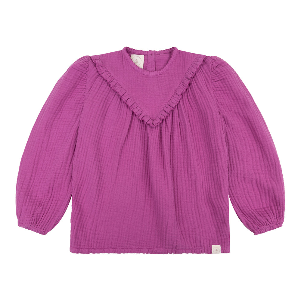 Navy natural - Vieve blouse - purple mousseline