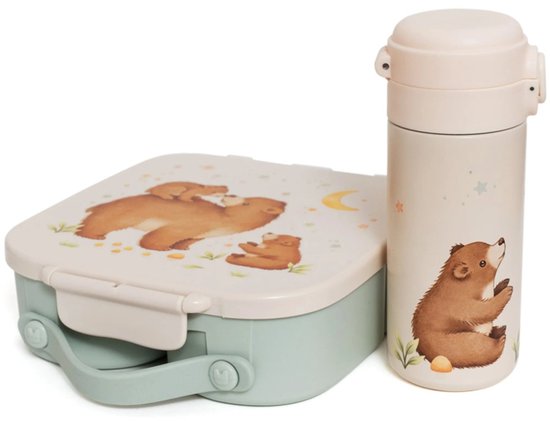 Petit monkey - Stainless steel insulated drinking bottle - Bear & stars