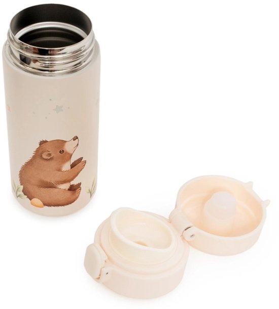 Petit monkey - Stainless steel insulated drinking bottle - Bear & stars