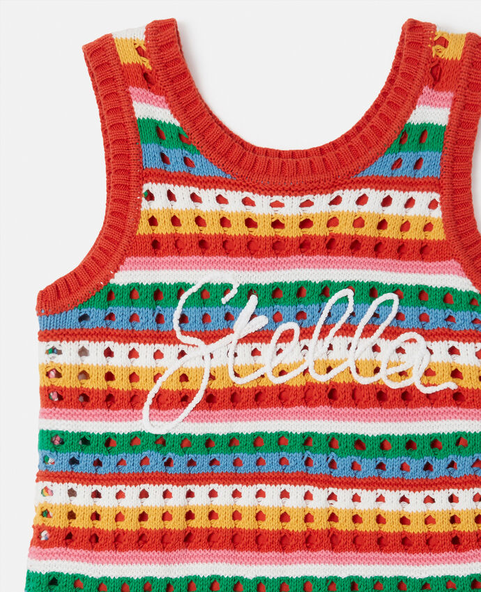 Stella McCartney - Stella Embroidered Crochet Sleeveless Dress