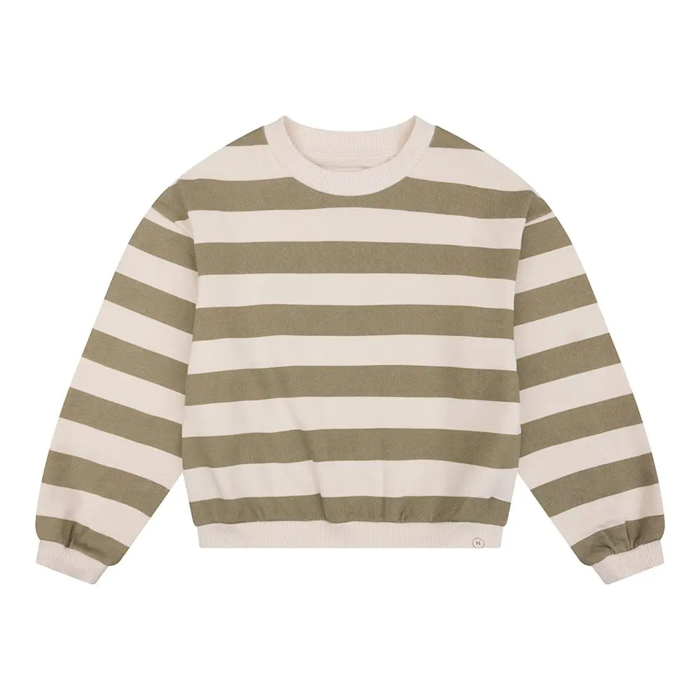 Navy natural - Jules sweater - Stripe green