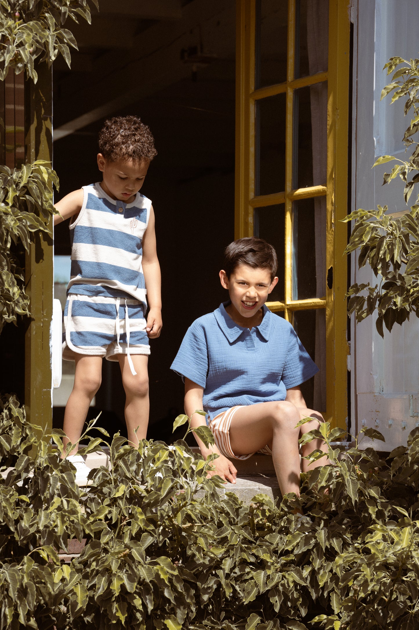 House of jamie - Gym shorts - Indigo stripes