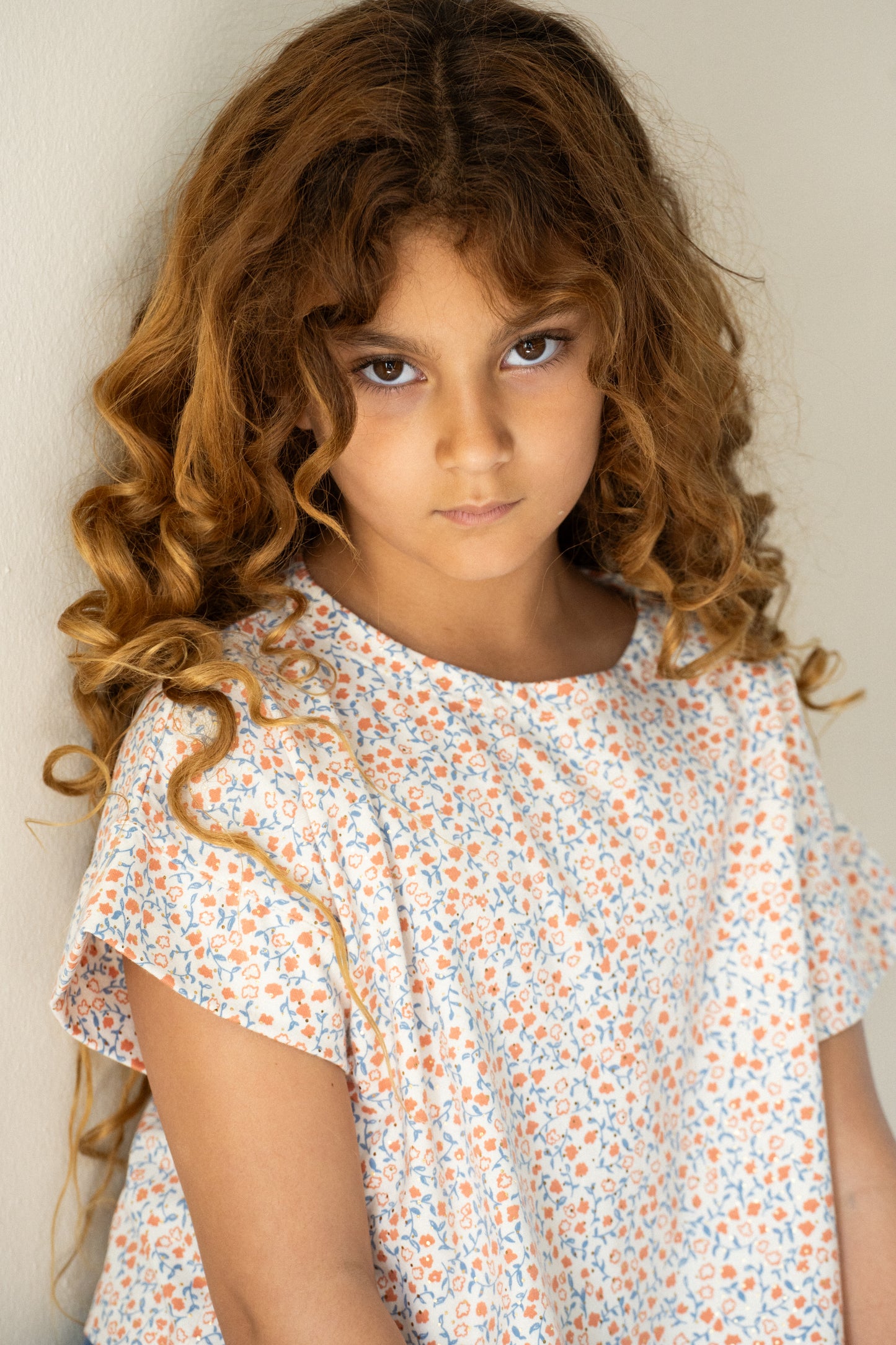 House of jamie - Relaxed tee - Peach blush mini floral
