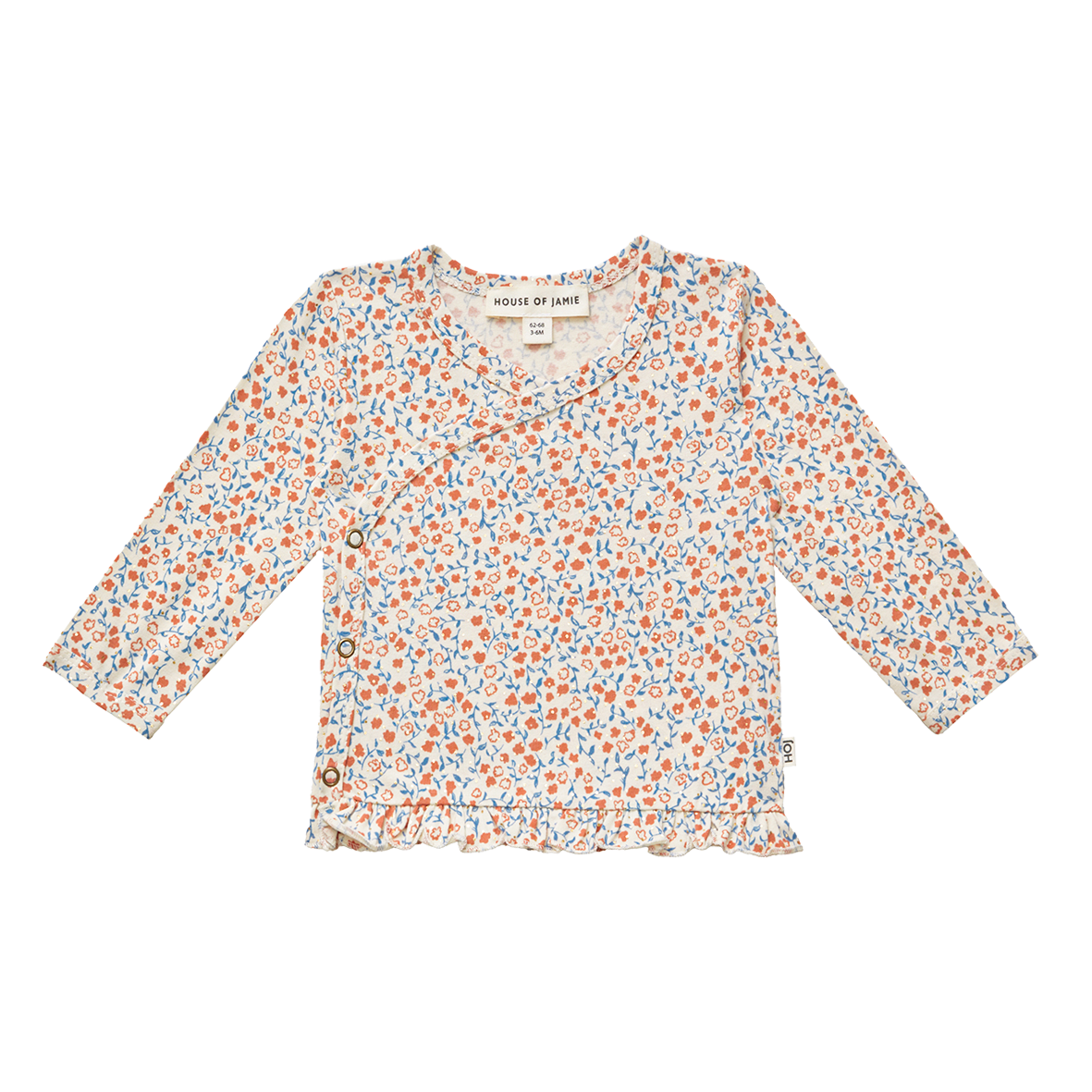 House of jamie - Wrap tee - Peach blush mini floral