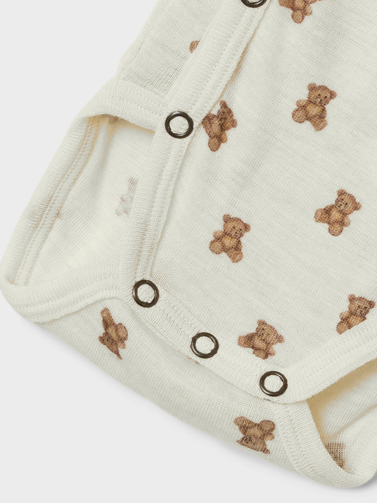 Lil atelier - Nalu wrap romper merino wol - Turtledove bear