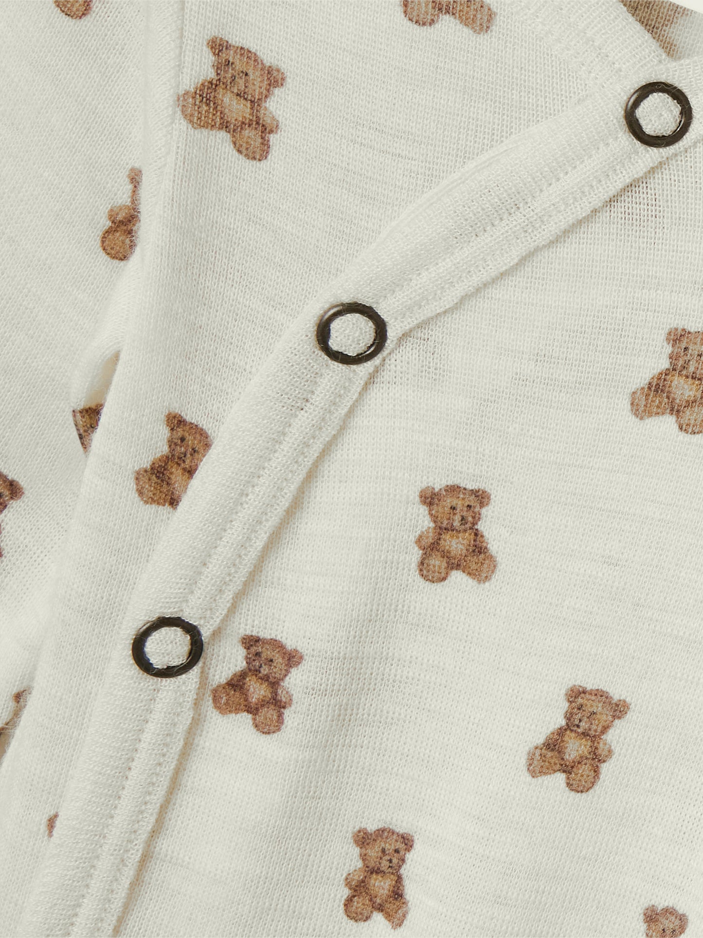 Lil atelier - Nalu wrap romper merino wol - Turtledove bear