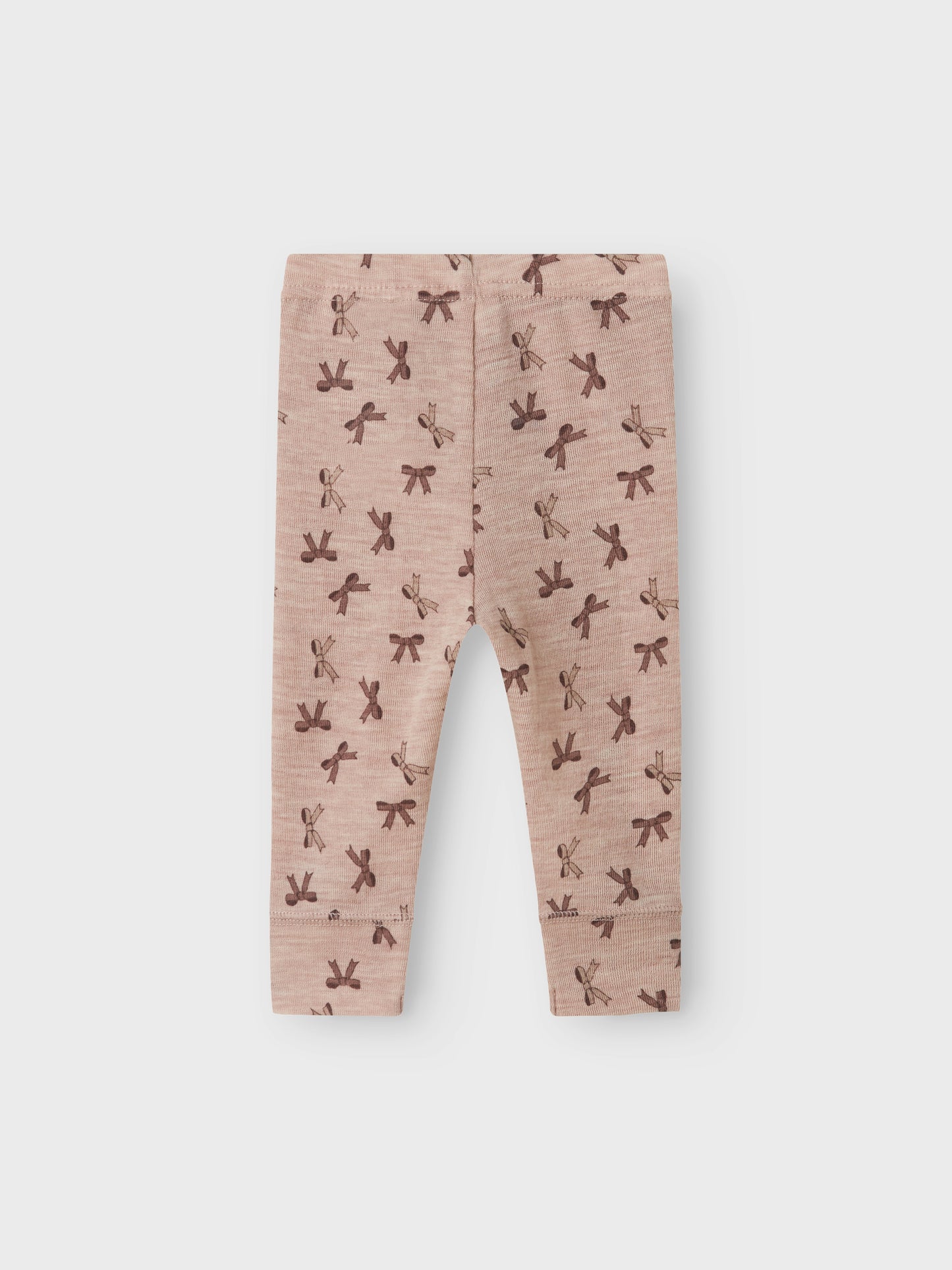 Name it - 100% wol rib legging - Shadow gray bows