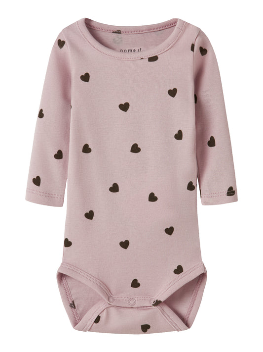 Name it - Heart romper - Burnished lilac