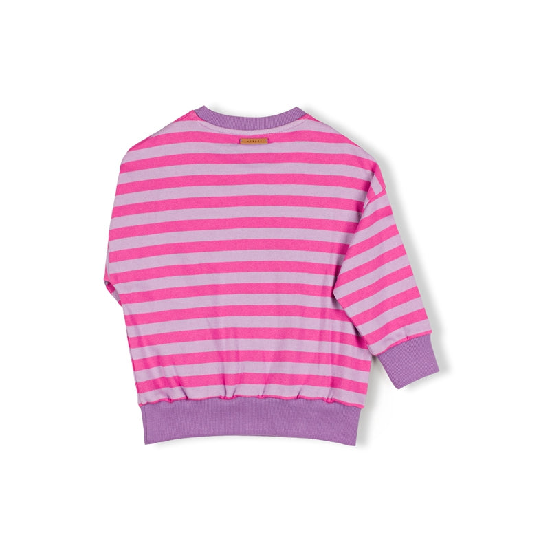 Nixnut - Rel sweater - Pinky stripe