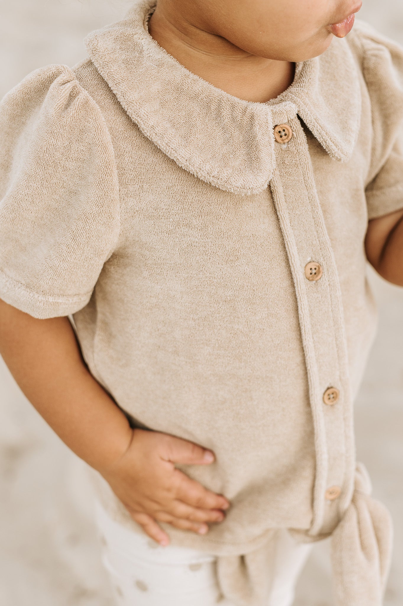 Navy natural - Faye blouse bath terry - Ginger root