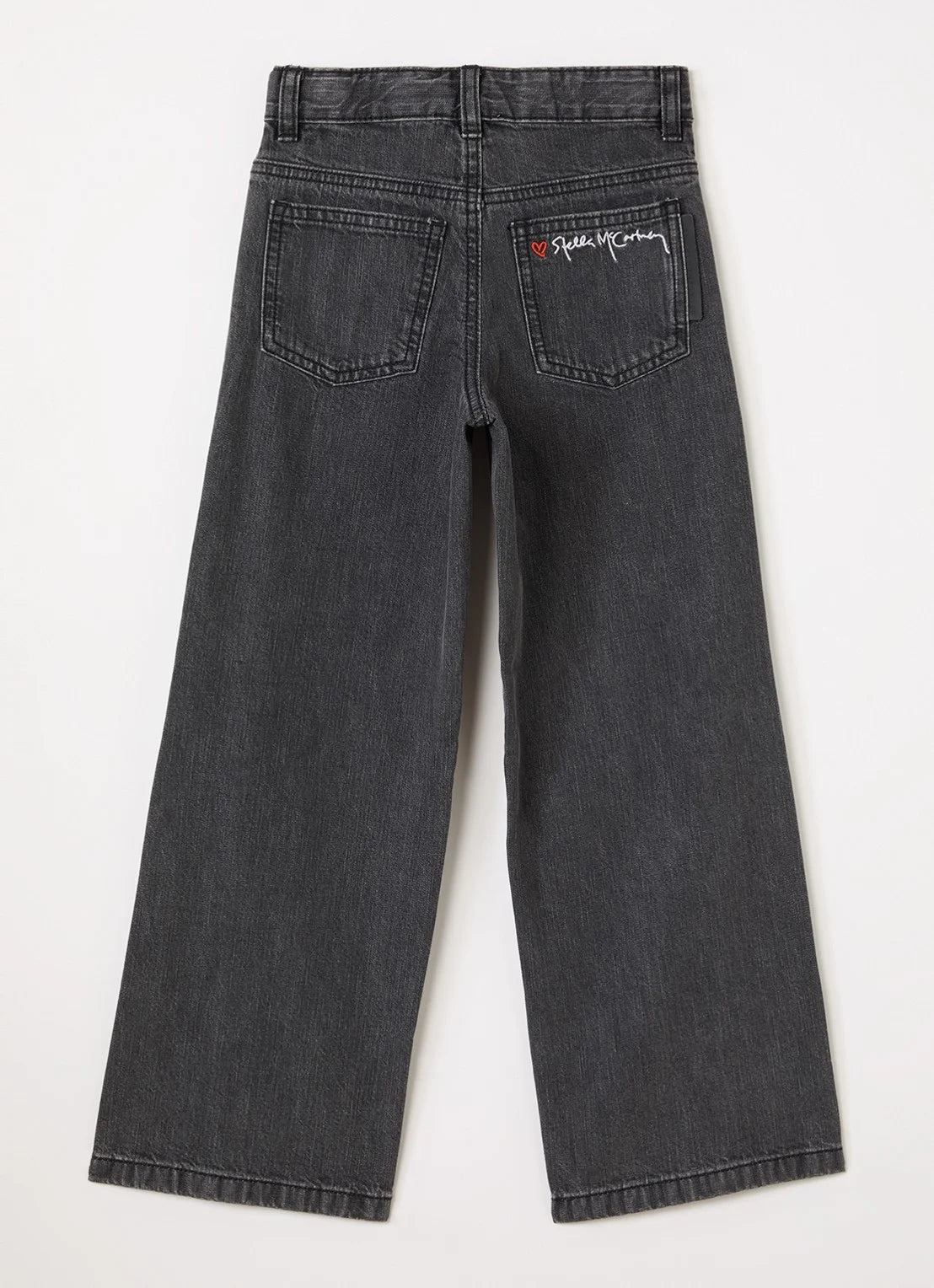 Stella mcCartney kids - Denim trousers with side buttons and logo