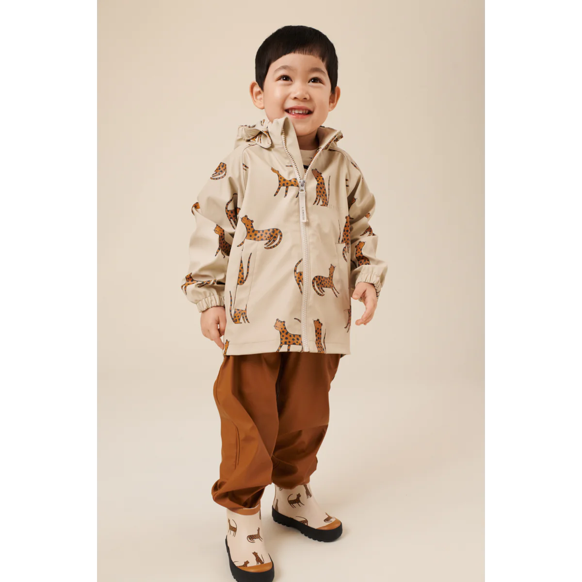 Liewood - TEKLA SHORT PRINTED RAIN BOOT - LEOPARD / SANDY