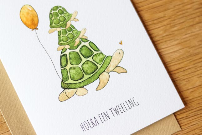 HOERA EEN TWEELING SCHILDPADJES
