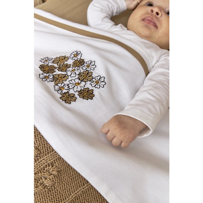 Ledikant laken Vintage Flower - Taupe