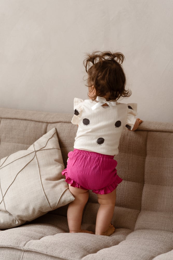 House of Jamie - ruffle short very berry
