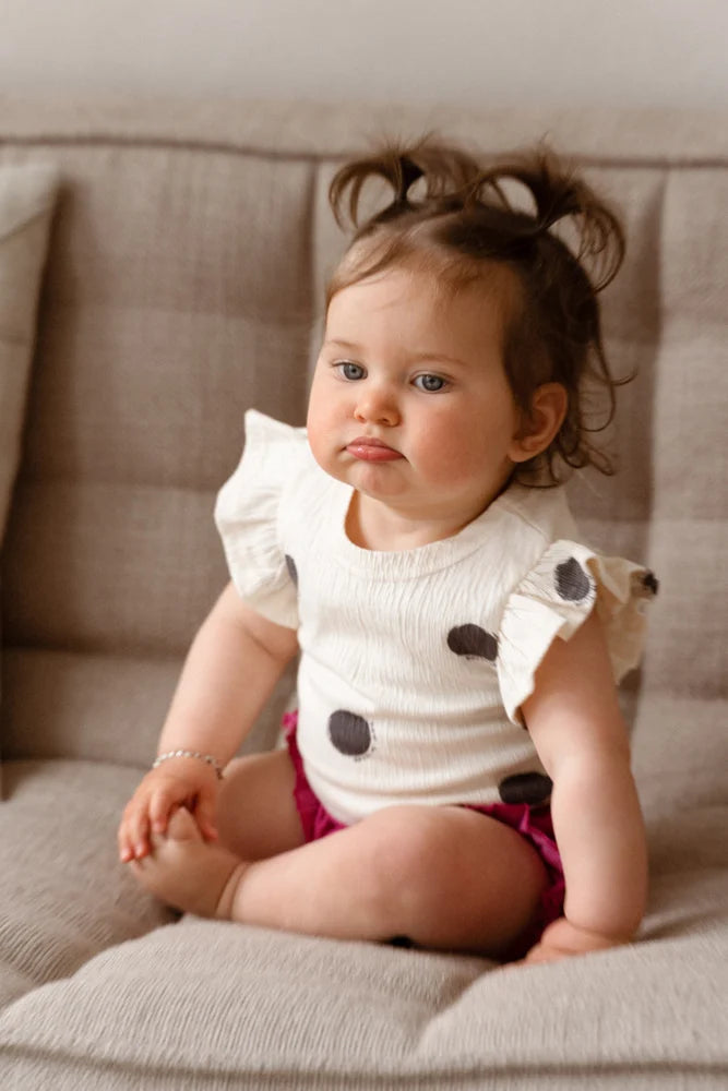House of Jamie - ruffle short very berry