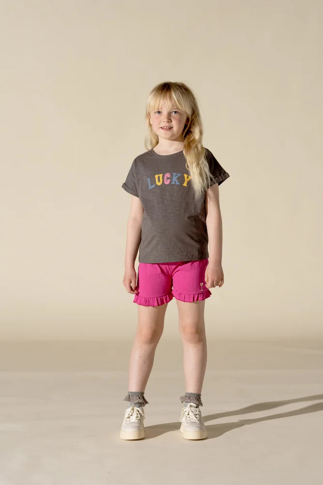 House of Jamie - ruffle short very berry