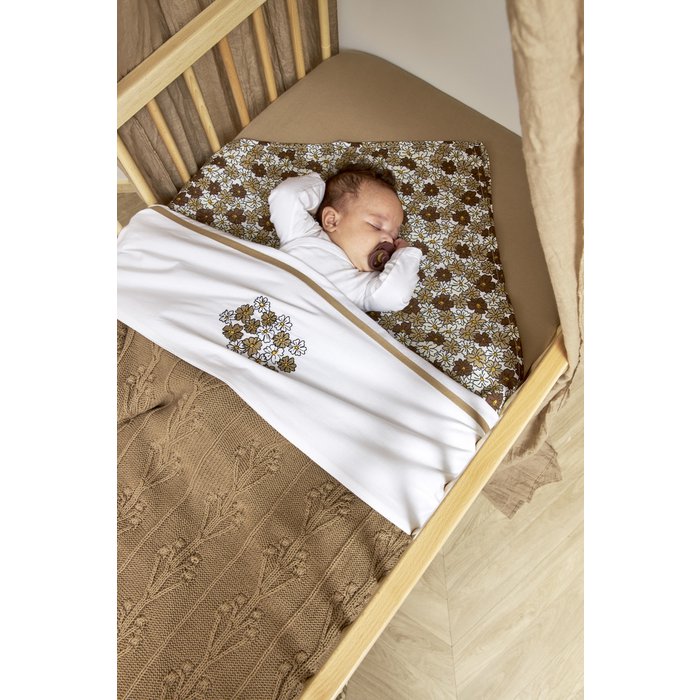 Ledikant laken Vintage Flower - Taupe