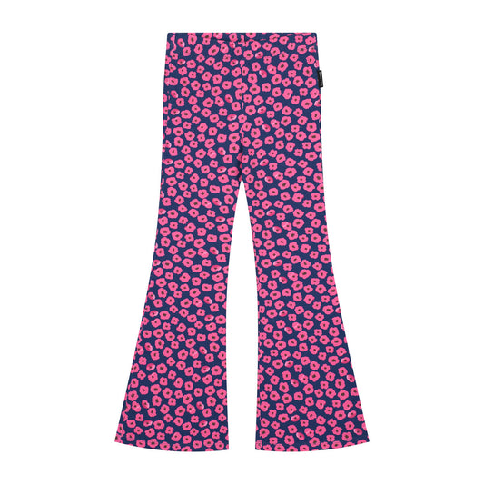 Daily brat - STARBURST LILY FLARED PANTS NAVY PEONY