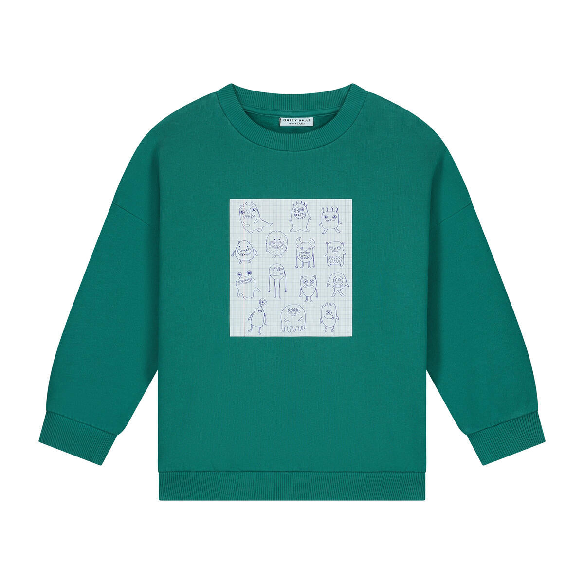 Daily brat - MONSTER COLLECTIVE SWEATER QUETZAL GREEN