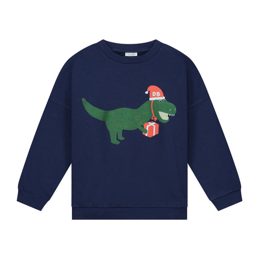 Daily brat - DAFFY DINO HOLIDAY SWEATER CAROL BLUE