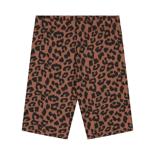 Daily brat - LEOPARD BIKER SHORTS HICKORY BROWN