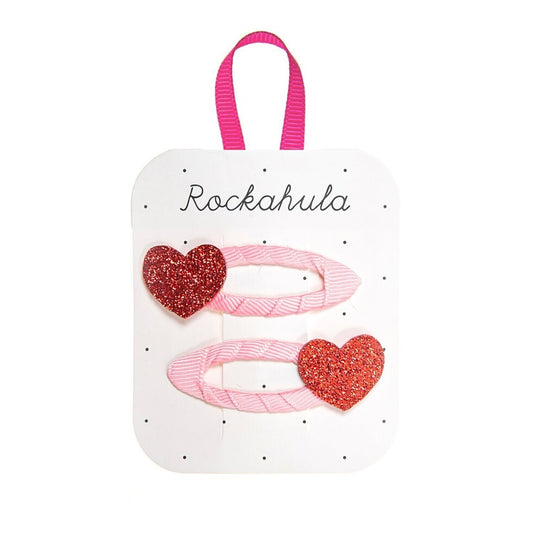 Rockahula haarclips - Love Heart Glitter