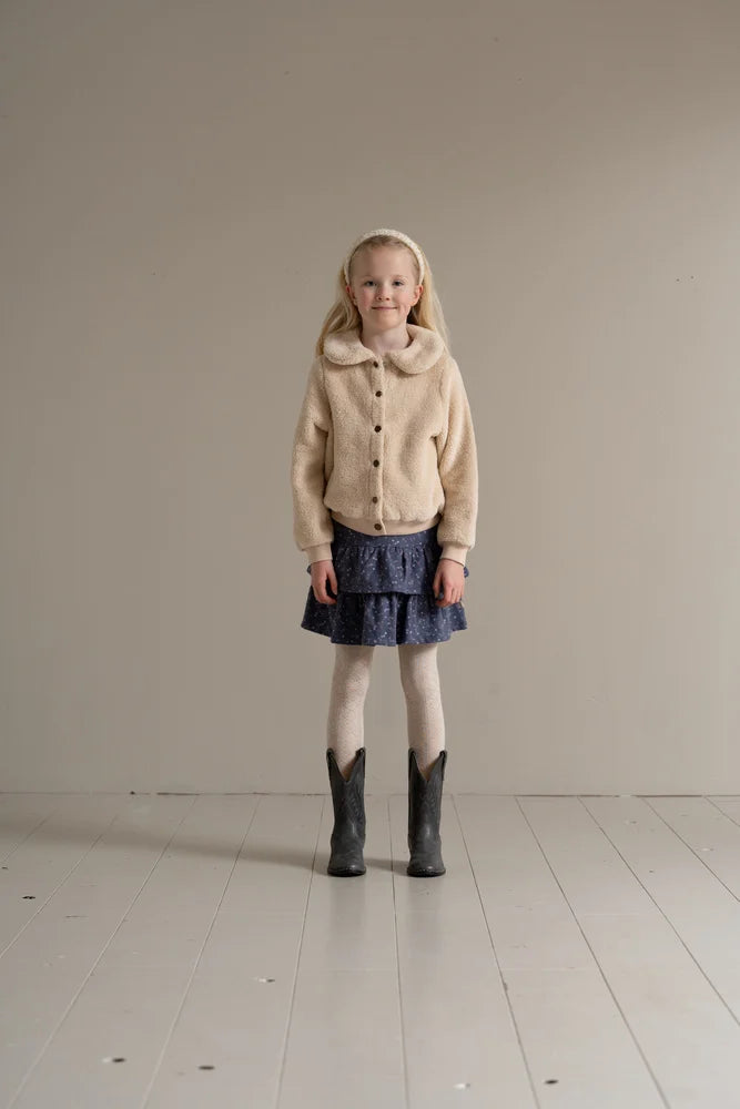 House of jamie - Plush Collar Cardigan - Oatmeal Kids