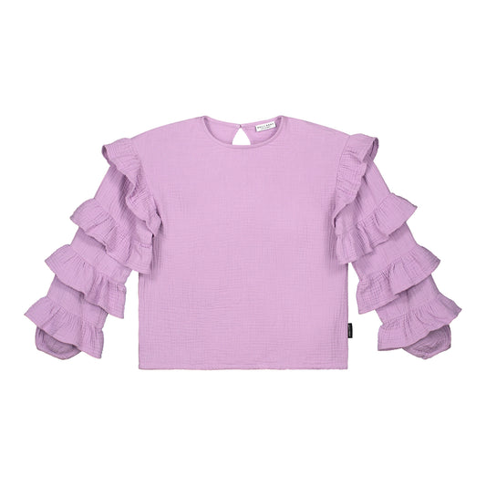 Daily Brat - Lolly pop ruffle top - lavender herb