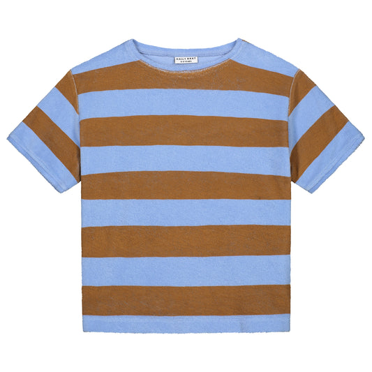Daily Brat - Striped towel t-shirt serenity blue