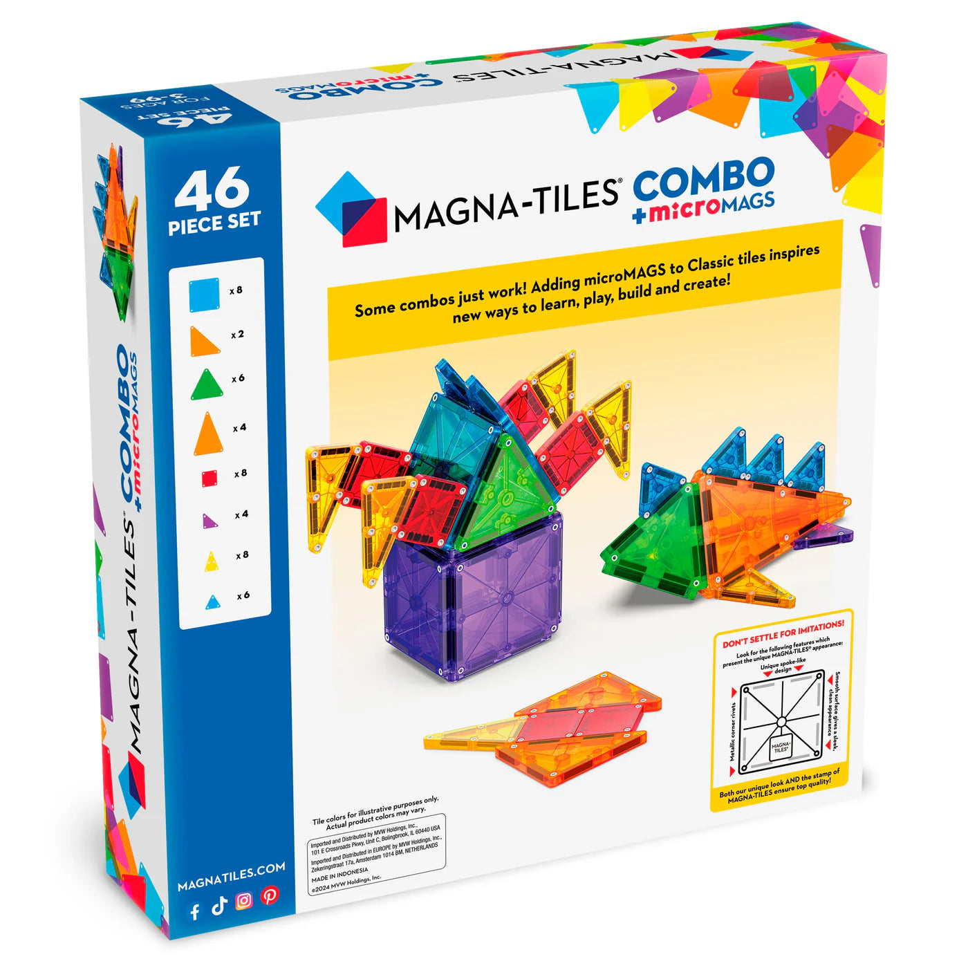 MAGNA-TILES® Combo 62 Piece Set