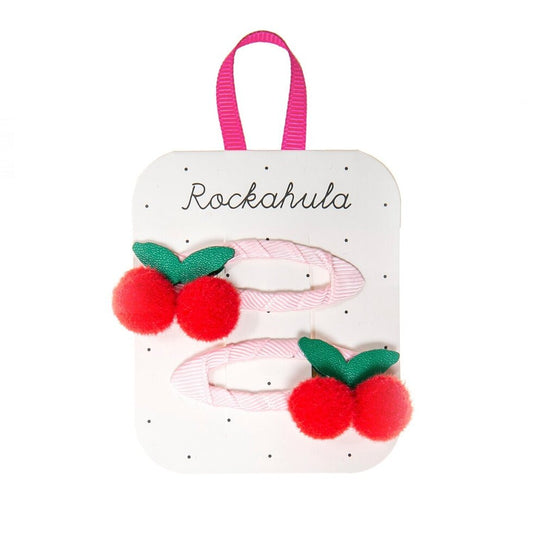 Rockahula haarclips - Sweet Cherry Pom Pom