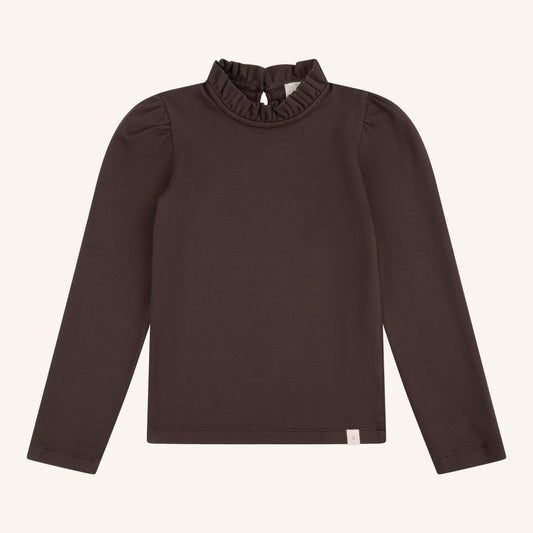 Navy natural - Loulou top - Brown rib