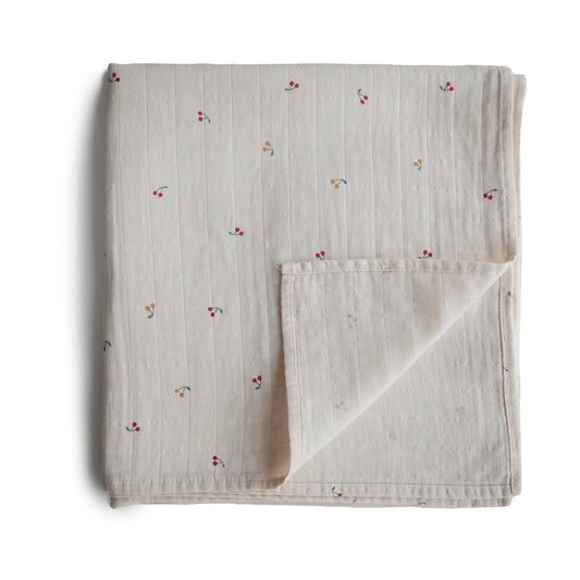 Mousseline Swaddle Cherries - met naam