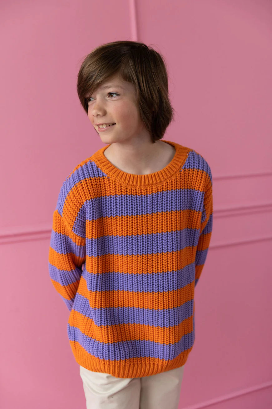 Yuki - Chunky Knitted Sweater - HAPPY STRIPES