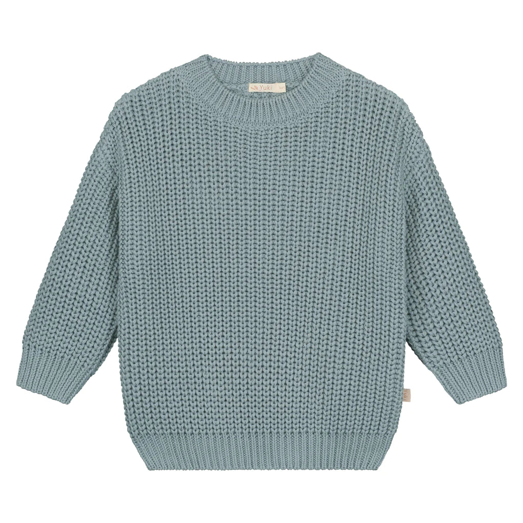 Yuki - chunky knitted sweater - Ocean