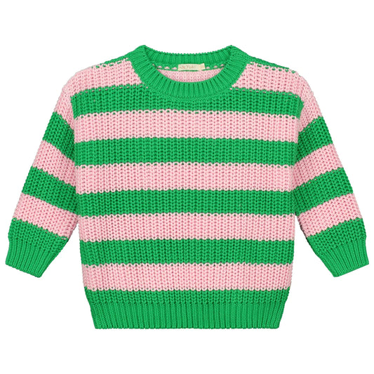 Yuki - Chunky Knitted Sweater - SPRING STRIPES