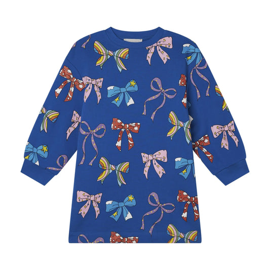 Stella mcCartney kids - Bows cotton fleece dress