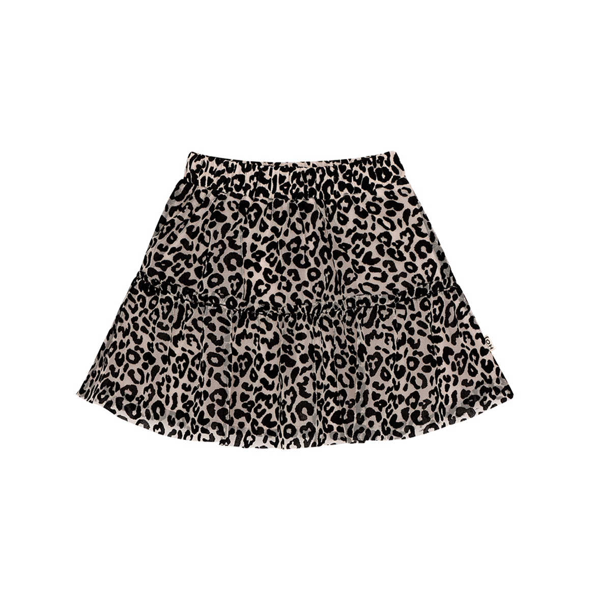 House of Jamie - Mesh Leopard Skirt - Flock Leopard