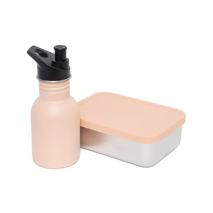 Petit monkey - Stainless steel Lunch box- dawn rose