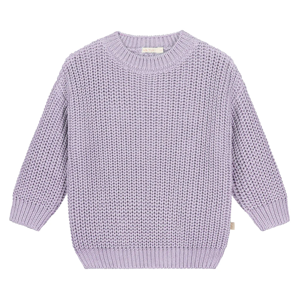 Yuki - chunky knitted sweater - Lilac