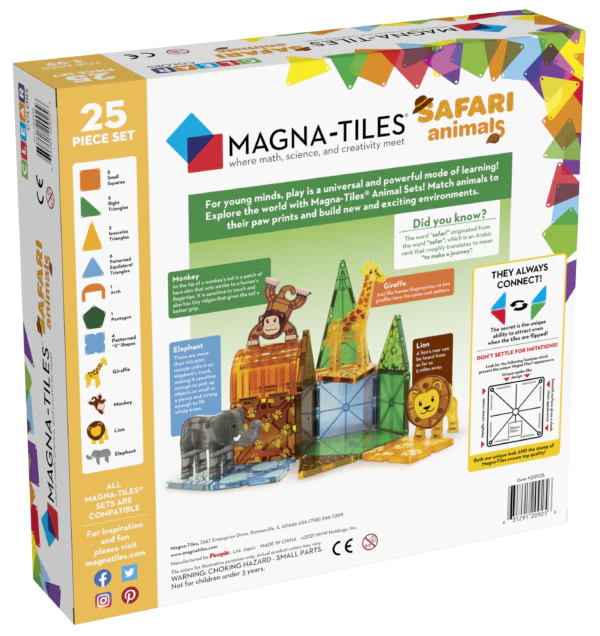 MAGNA-TILES® Safari Animals 25 Piece Set