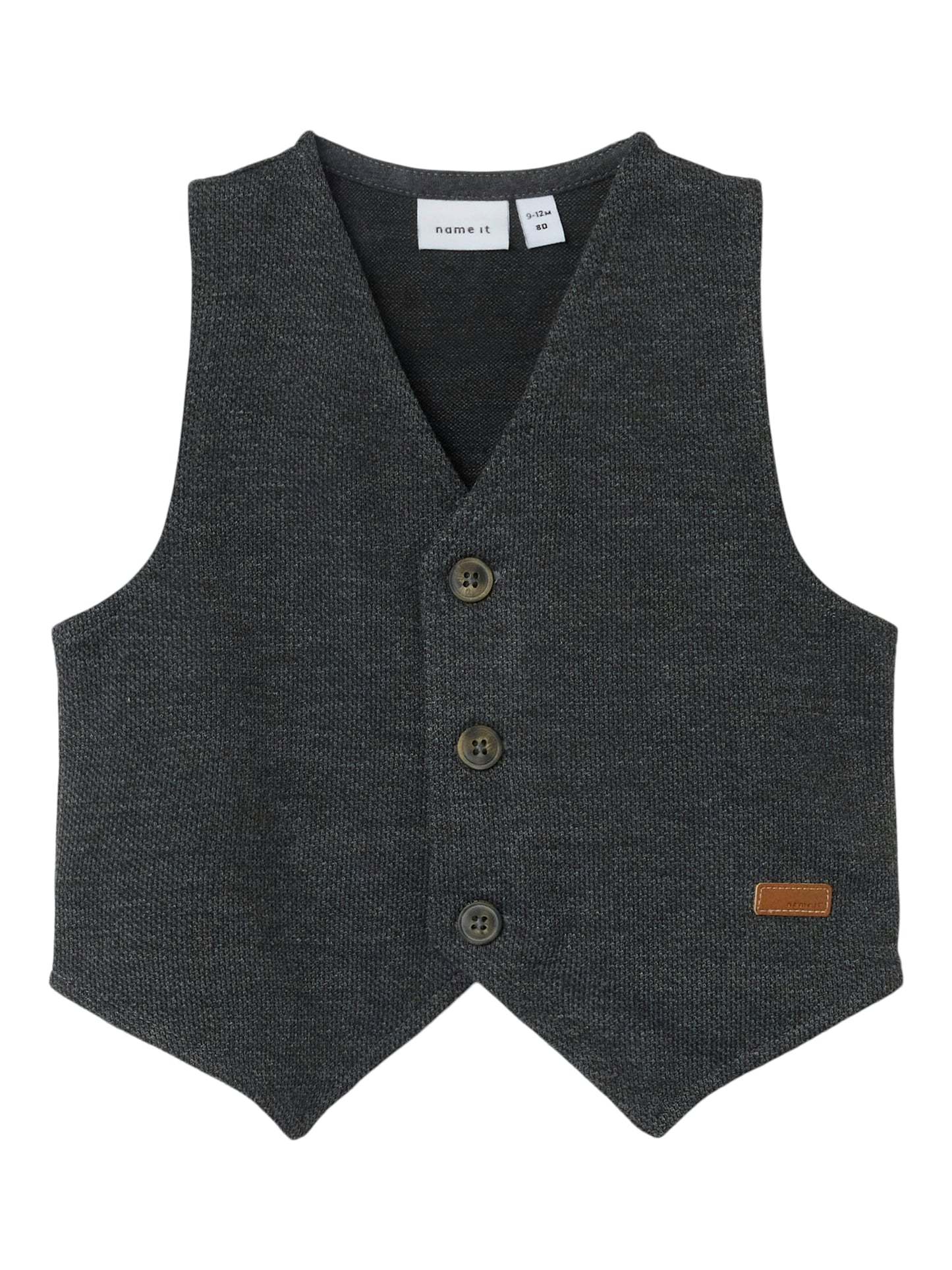 Name it - Waistcoat - Darkl grey melange